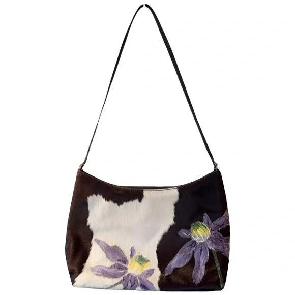 Versace Vintage Pony Hair Hand-Painted Purse NWOT 1999 - Picture 3 of 16